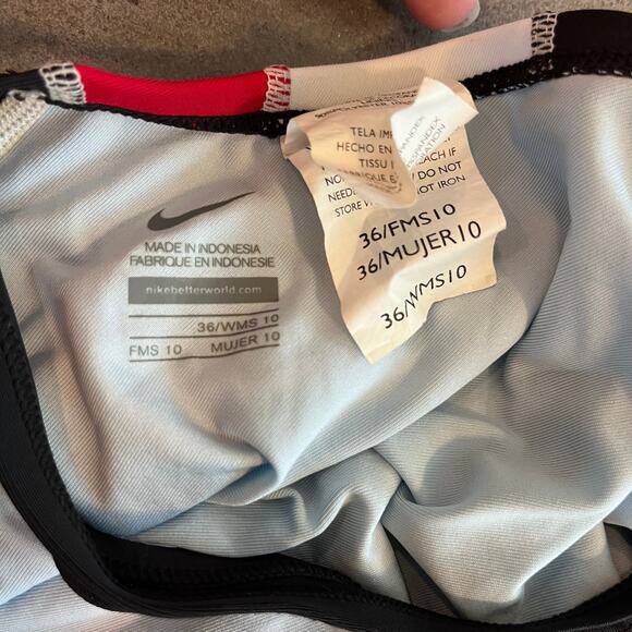 Nike Swim Team Lifeguard Black Red Racerback swimsuit Womens 36 color block - Picture 4 of 5